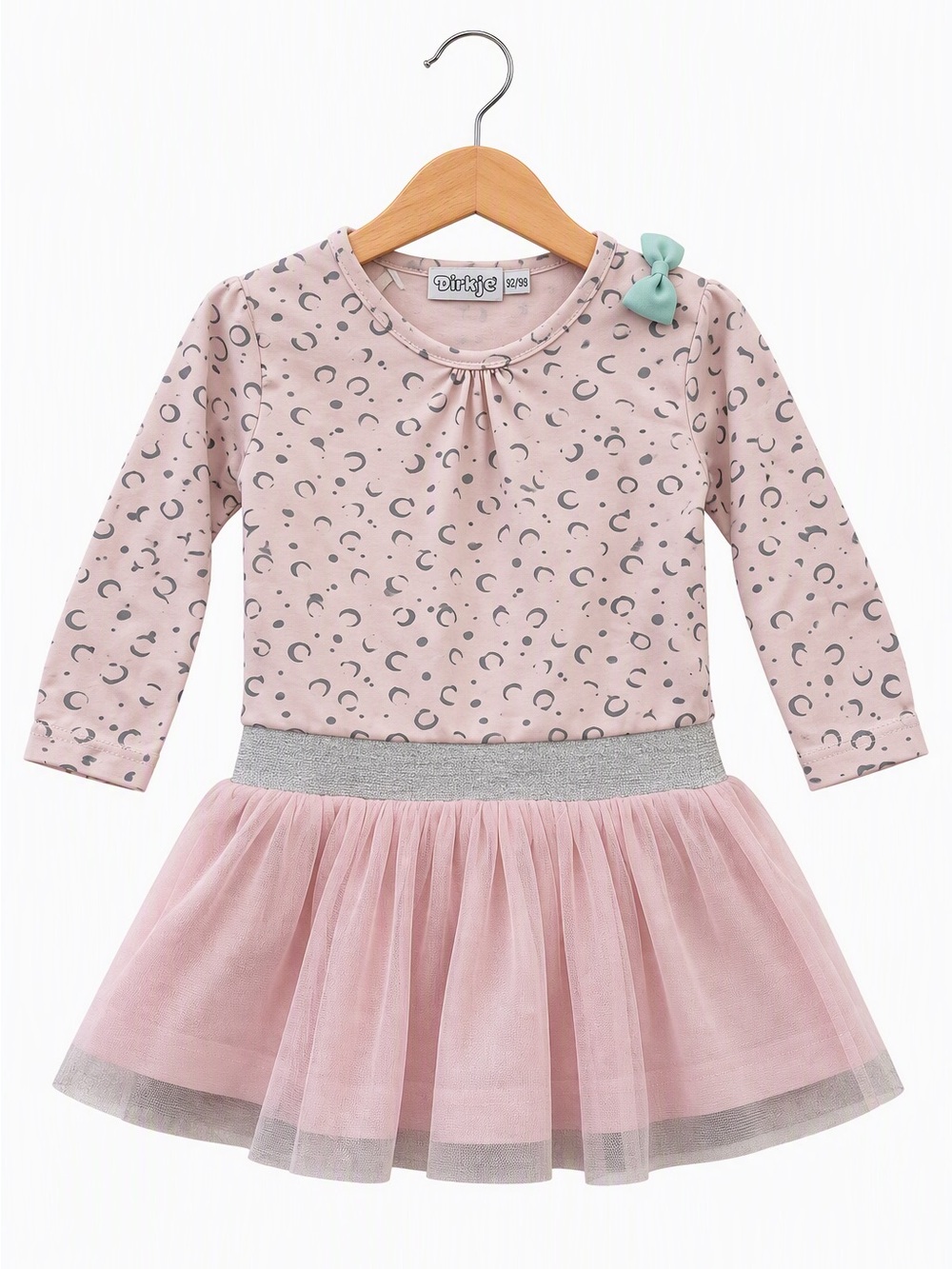 10/$15 Dirkje Pink Tutu Top with Grey Dot Print